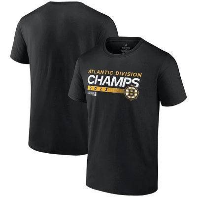 Men's Fanatics Black Boston Bruins 2023 Atlantic Division Champions T-Shirt