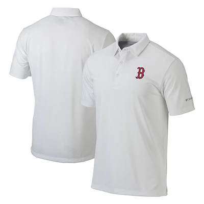 Men's Columbia White Boston Red Sox Omni-Wick Drive Polo