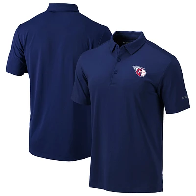 Men's Columbia Navy Cleveland Guardians Omni-Wick Drive Polo