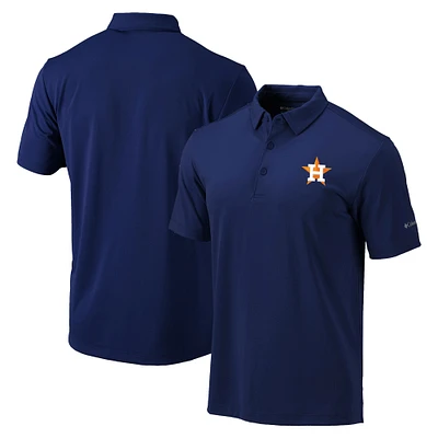 Men's Columbia Navy Houston Astros Omni-Wick Drive Polo