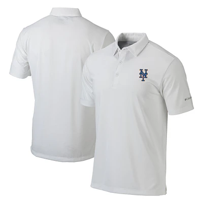 Men's Columbia White New York Mets Omni-Wick Drive Polo