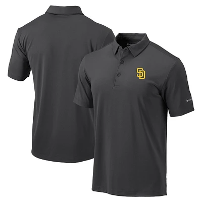 Men's Columbia Charcoal San Diego Padres Omni-Wick Drive Polo