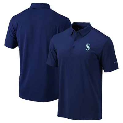 Men's Columbia Navy Seattle Mariners Omni-Wick Drive Polo