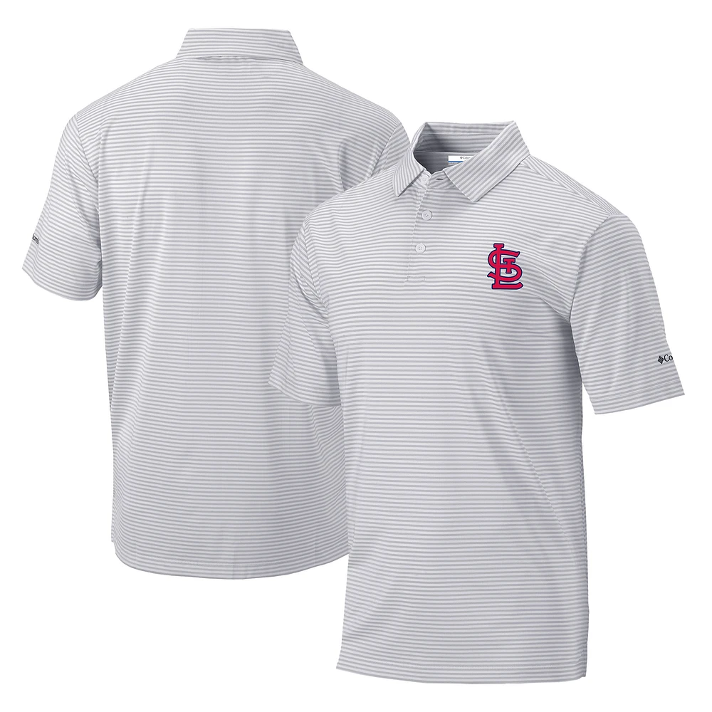 Men's Columbia Gray St. Louis Cardinals Golf Club Invite Omni-Wick Polo