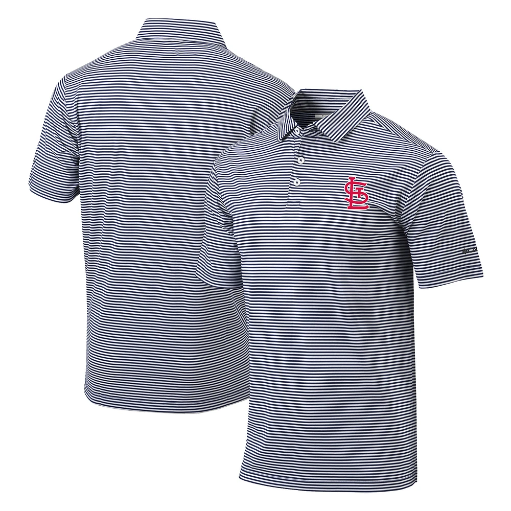 Men's Columbia Navy St. Louis Cardinals Golf Club Invite Omni-Wick Polo