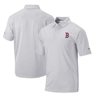 Men's Columbia Gray Boston Red Sox Golf Club Invite Omni-Wick Polo