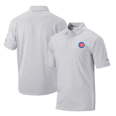 Men's Columbia Gray Chicago Cubs Golf Club Invite Omni-Wick Polo