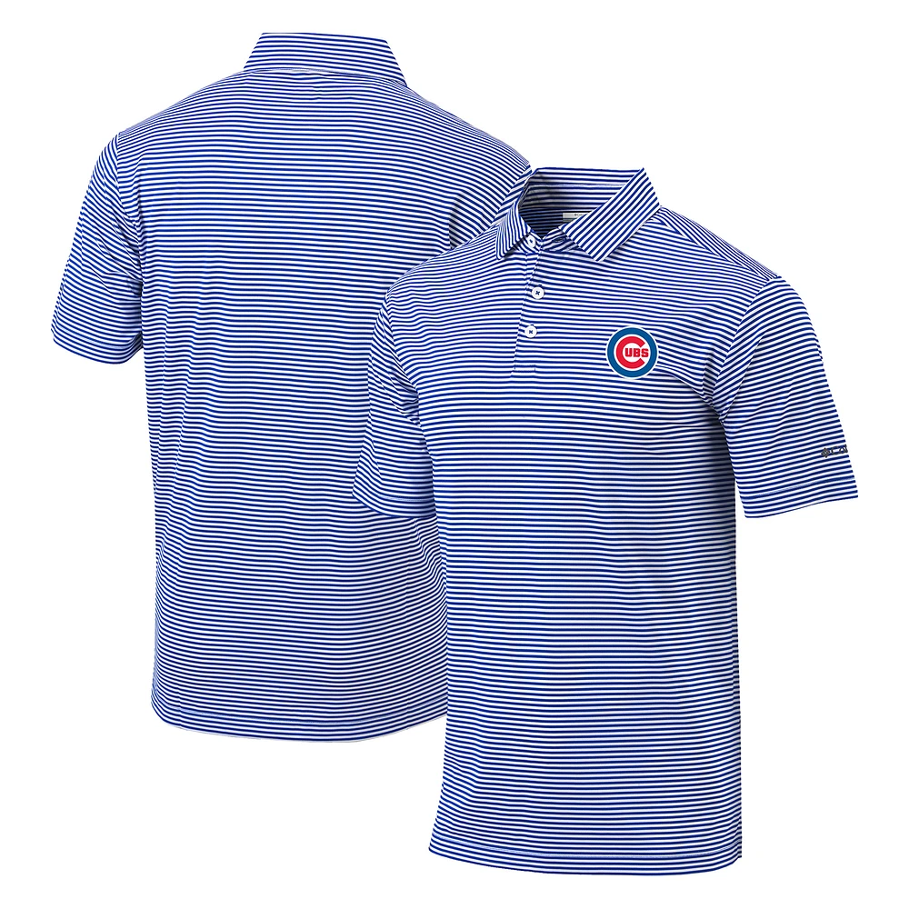 Men's Columbia Royal Chicago Cubs Golf Club Invite Omni-Wick Polo