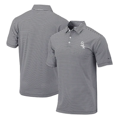 Men's Columbia Black Chicago White Sox Golf Club Invite Omni-Wick Polo