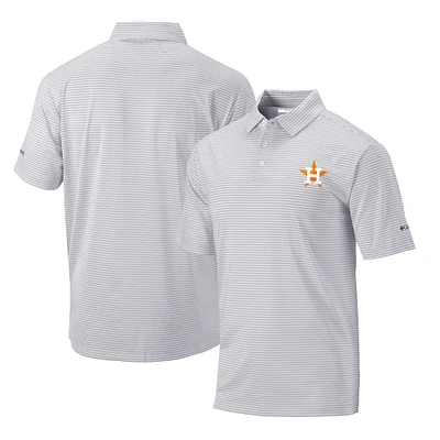 Men's Columbia Gray Houston Astros Golf Club Invite Omni-Wick Polo