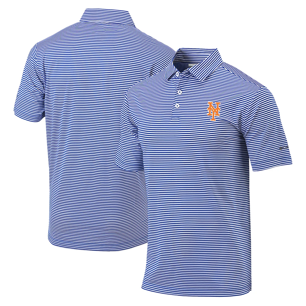 Men's Columbia Royal New York Mets Golf Club Invite Omni-Wick Polo