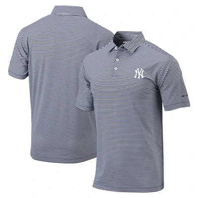 Men's Columbia Navy New York Yankees Golf Club Invite Omni-Wick Polo