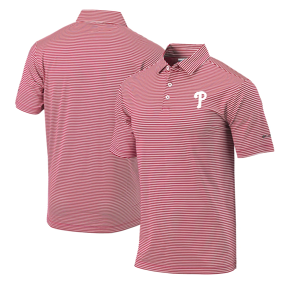 Men's Columbia Philadelphia Phillies Golf Club Invite Omni-Wick Polo