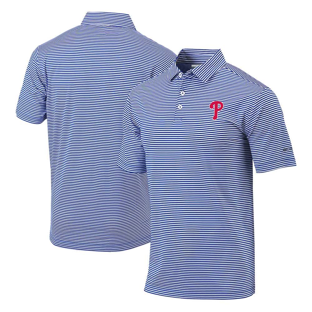 Men's Columbia Royal Philadelphia Phillies Golf Club Invite Omni-Wick Polo