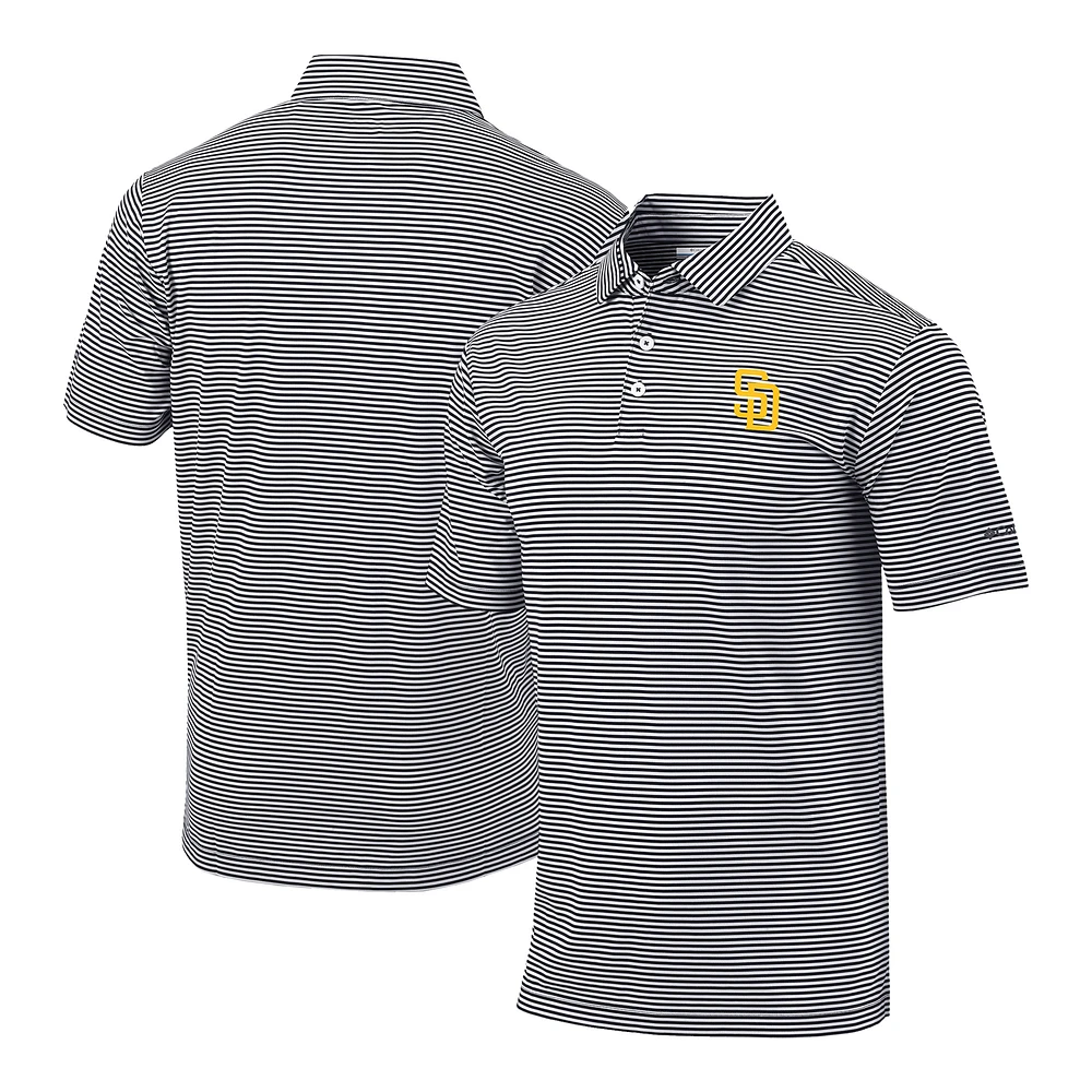 Men's Columbia Black San Diego Padres Golf Club Invite Omni-Wick Polo