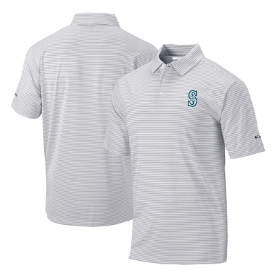 Men's Columbia Gray Seattle Mariners Golf Club Invite Omni-Wick Polo