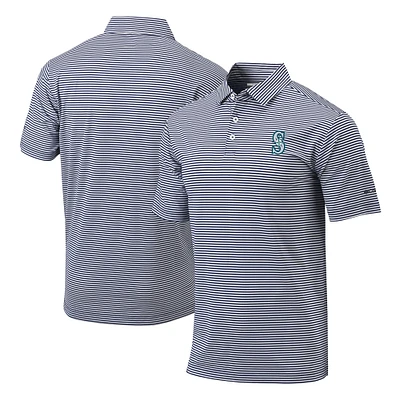 Men's Columbia Navy Seattle Mariners Golf Club Invite Omni-Wick Polo
