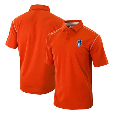 Men's Columbia Orange New York Mets Omni-Wick Shotgun Polo