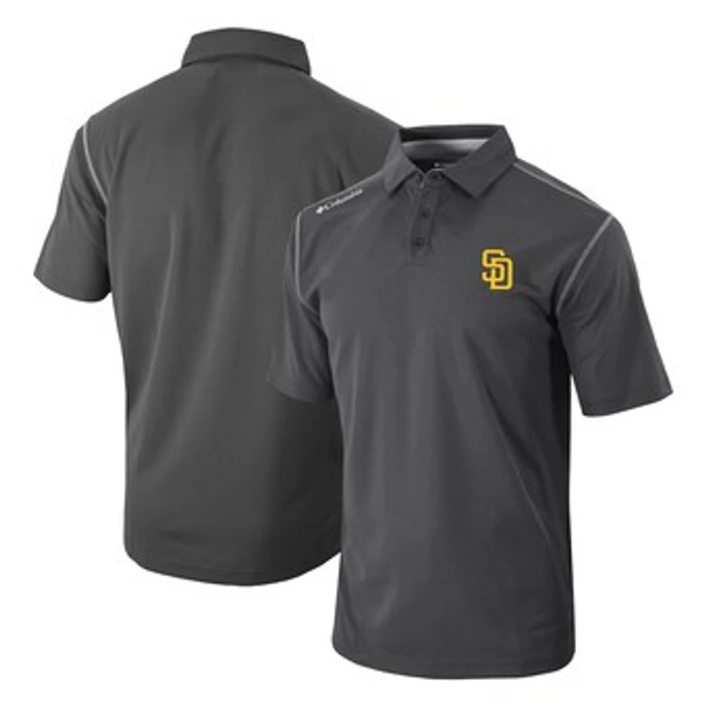 Men's Columbia Charcoal San Diego Padres Omni-Wick Shotgun Polo