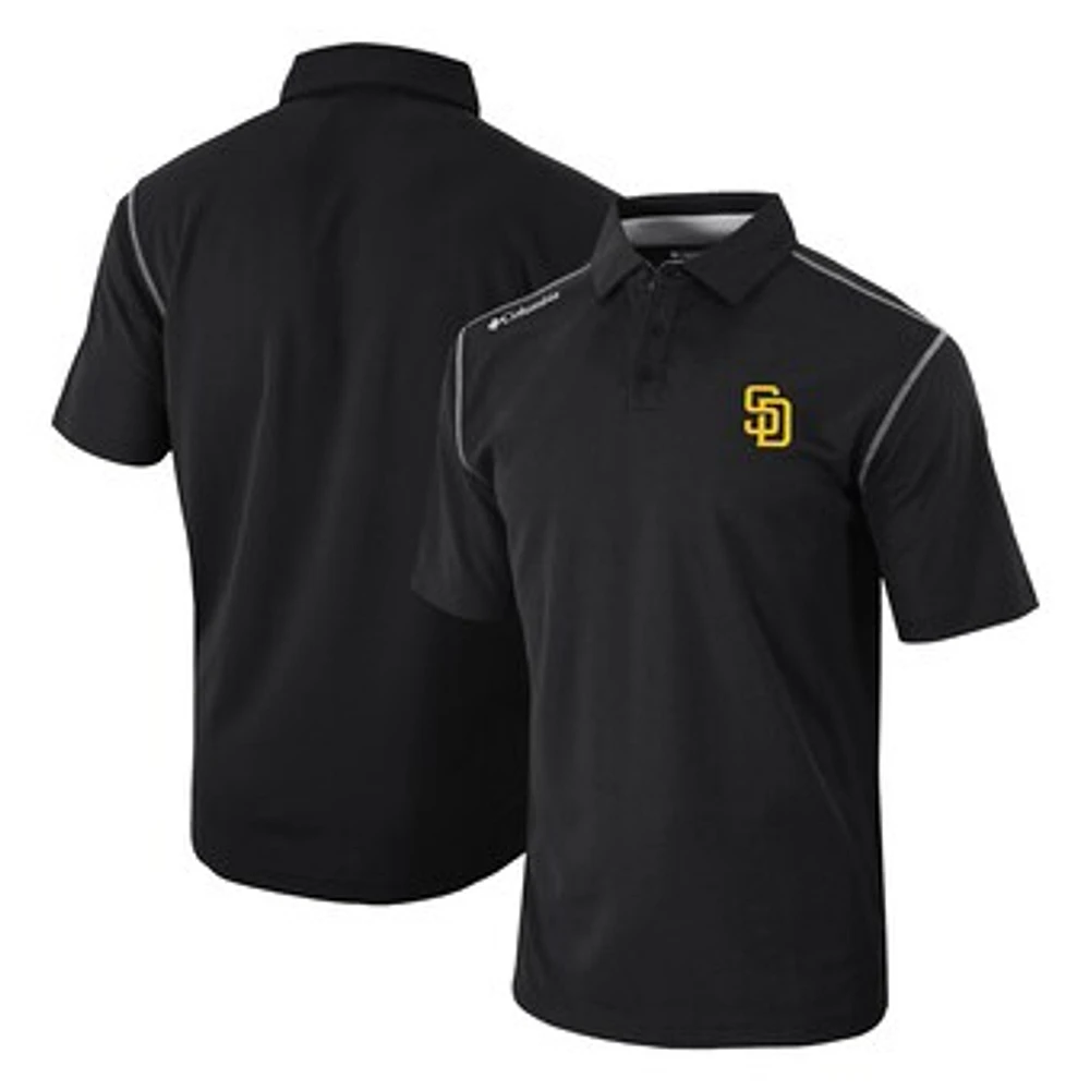 Men's Columbia Black San Diego Padres Omni-Wick Shotgun Polo