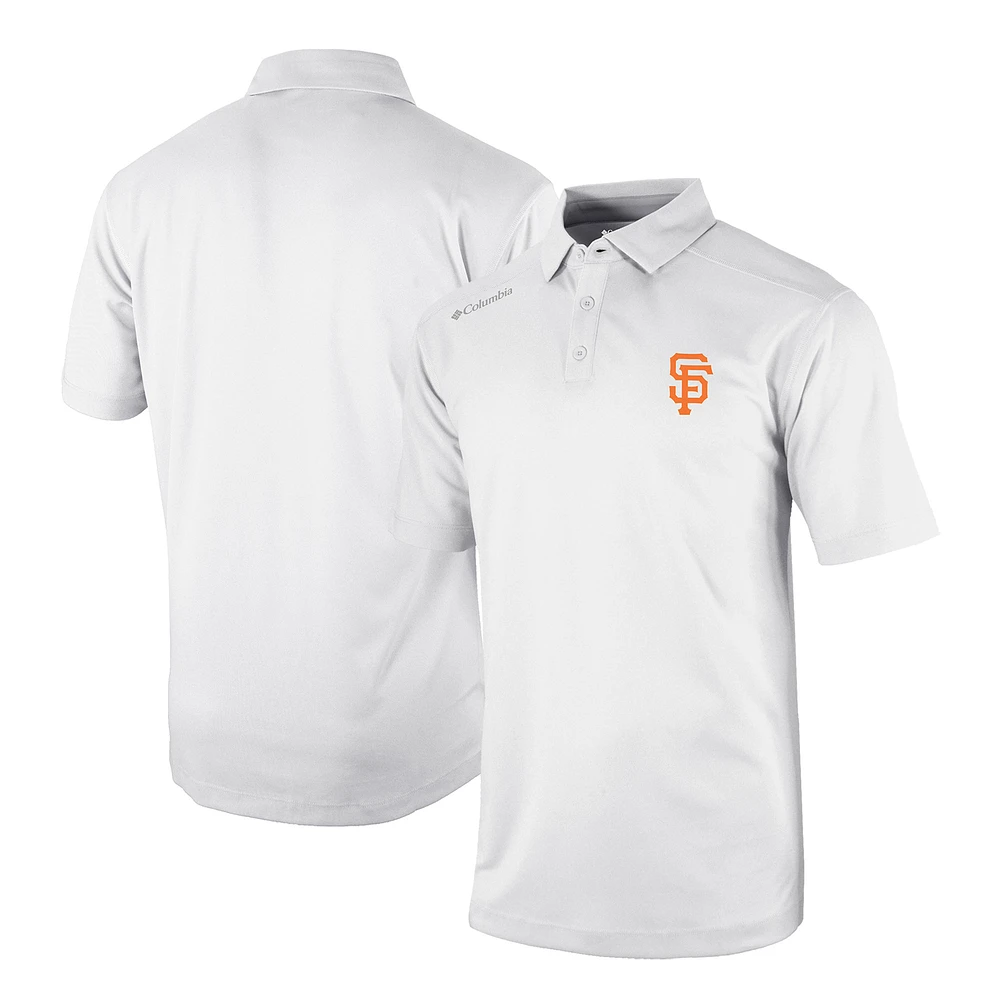 Men's Columbia White San Francisco Giants Omni-Wick Shotgun Polo