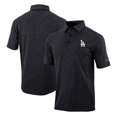Men's Columbia Black Los Angeles Dodgers Omni-Wick Polo