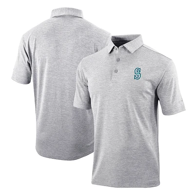 Men's Columbia Gray Seattle Mariners Omni-Wick Polo