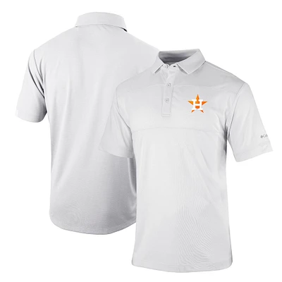 Men's Columbia White Houston Astros Omni-Wick Total Control Polo