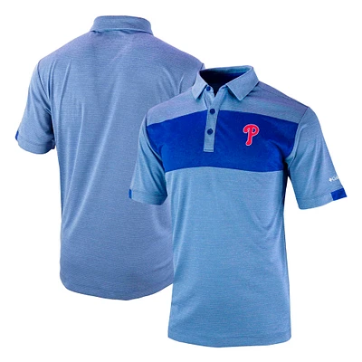 Men's Columbia Royal Philadelphia Phillies Omni-Wick Total Control Polo