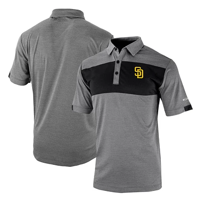 Men's Columbia Black San Diego Padres Omni-Wick Total Control Polo