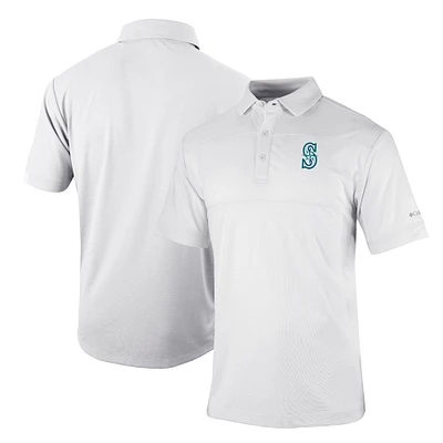 Men's Columbia White Seattle Mariners Omni-Wick Total Control Polo