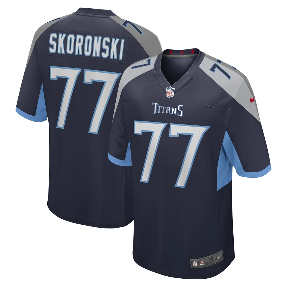 Men's Nike Peter Skoronski Navy Tennessee Titans Game Jersey