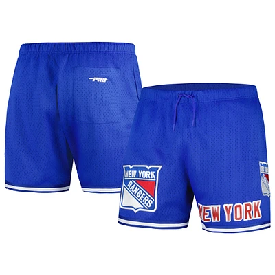 Men's Pro Standard Royal New York Rangers Classic Mesh Shorts