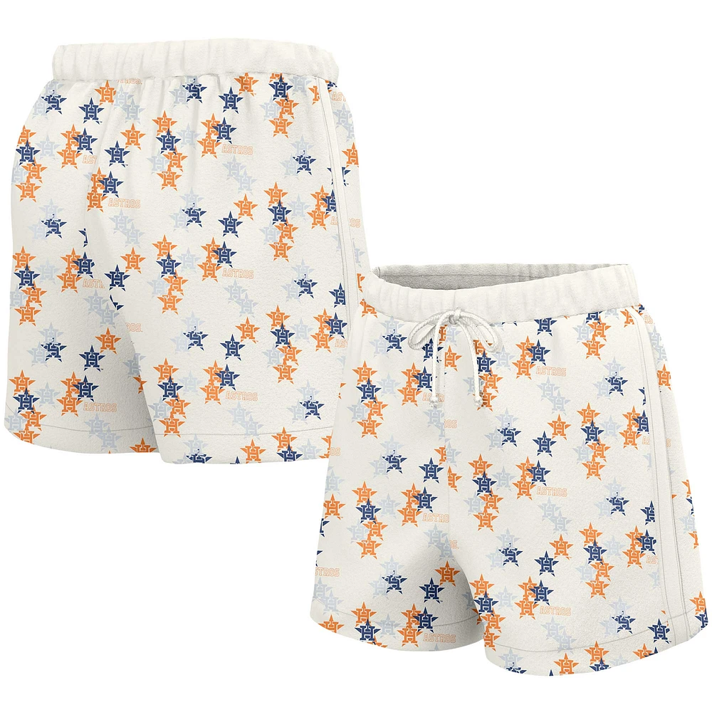 Women's Lusso White Houston Astros Marge Shorts
