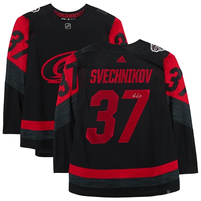 Andrei Svechnikov Carolina Hurricanes Autographed 2023 Stadium Series Adidas Authentic Jersey