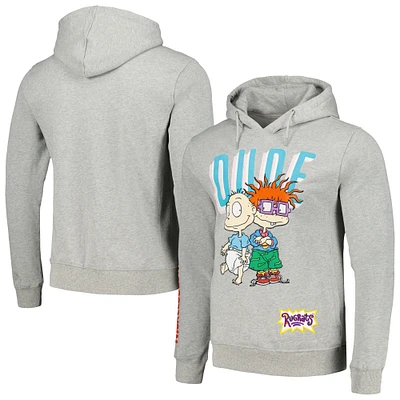 Men's Freeze Max Heather Gray Rugrats Graphic Pullover Hoodie