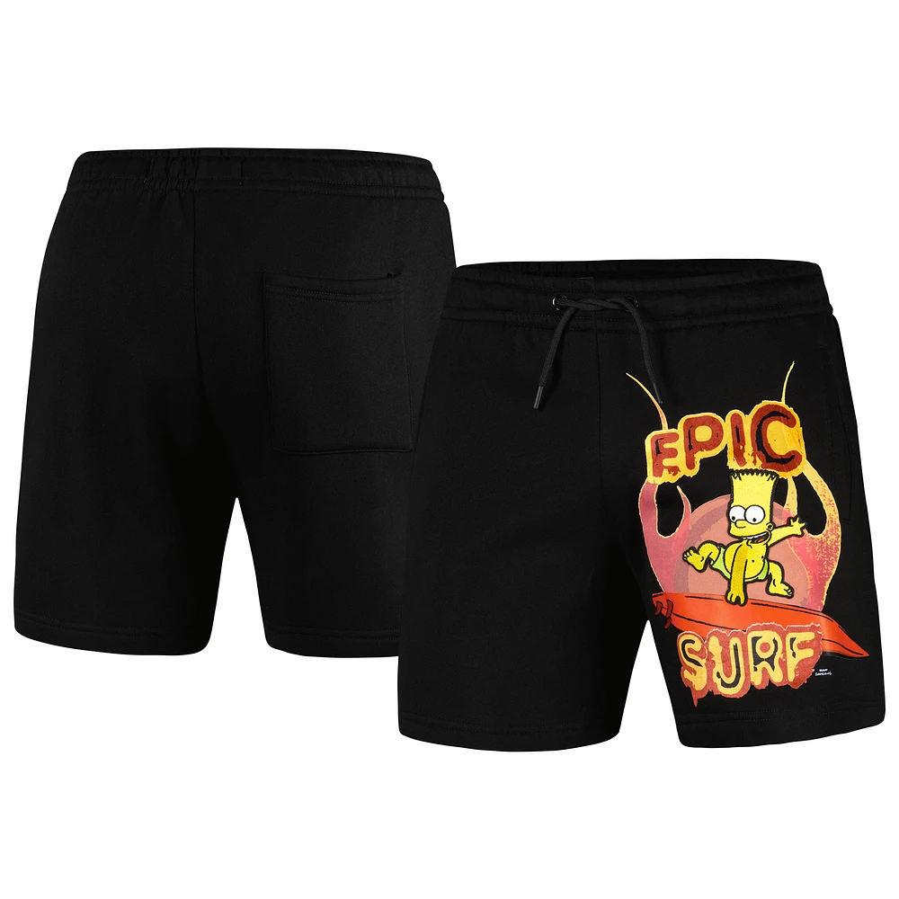 Men's Freeze Max Black The Simpsons Shorts