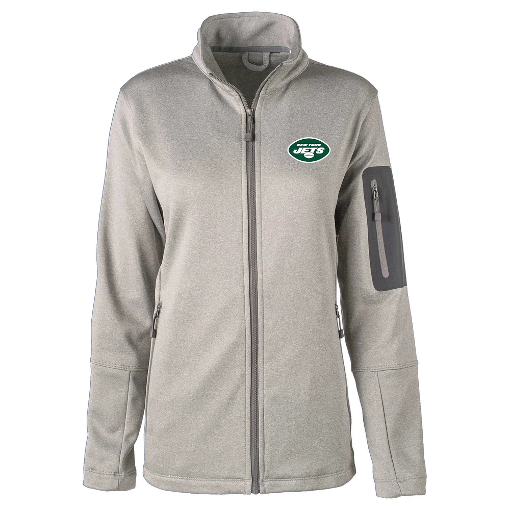 Women's Dunbrooke Heather Charcoal New York Jets Freestyle Teflon Shield Full-Zip Jacket