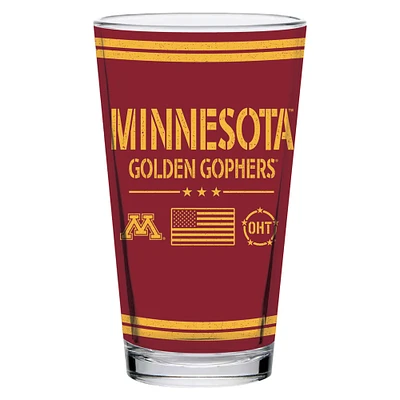 Minnesota Golden Gophers 16oz. OHT Military Appreciation Pint Glass