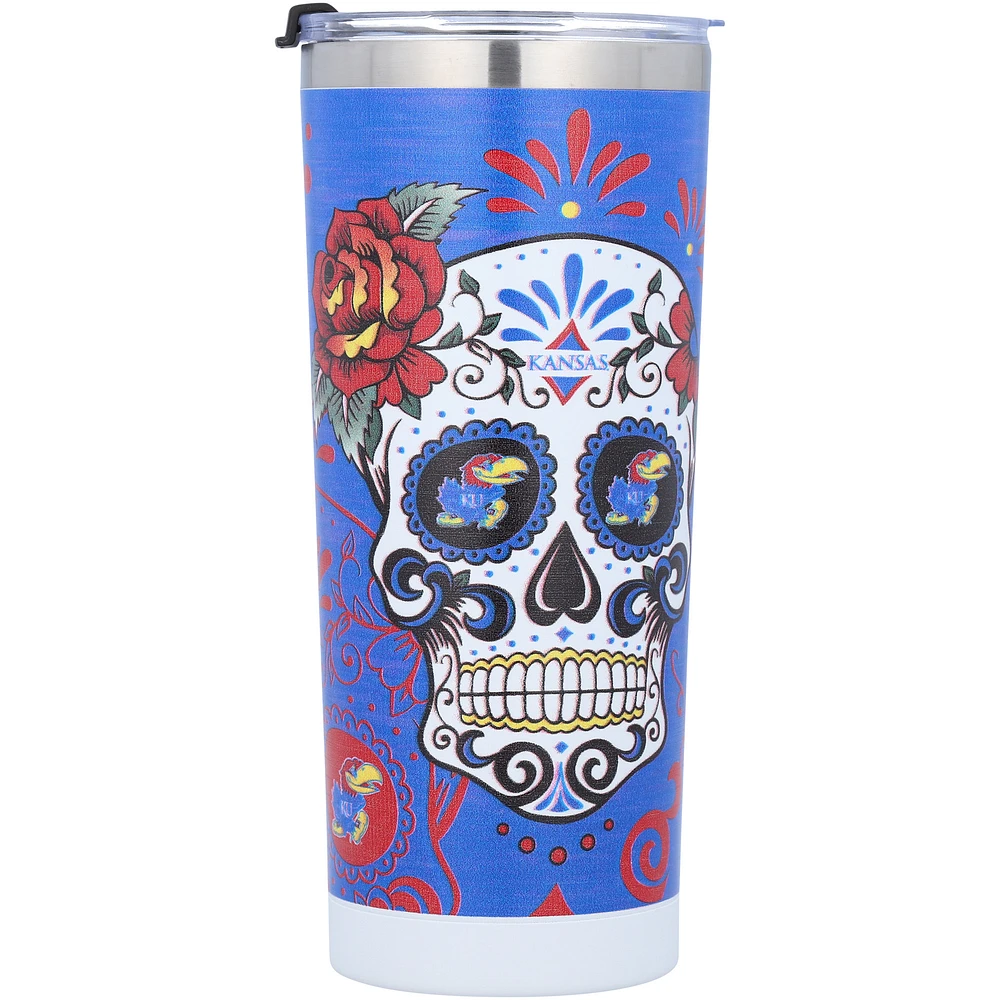 Kansas Jayhawks 24oz. Dia De Los Muertos Stainless Steel Tumbler