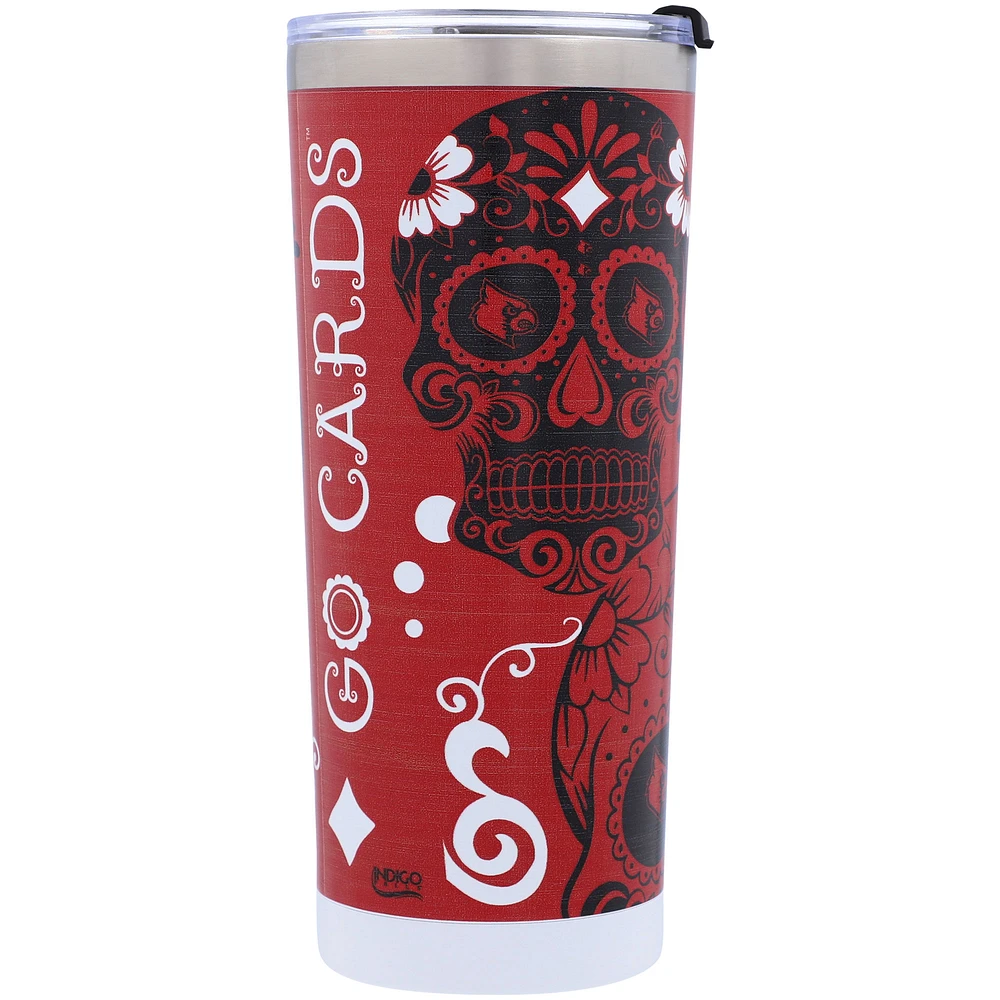 Louisville Cardinals 24oz. Dia De Los Muertos Stainless Steel Tumbler