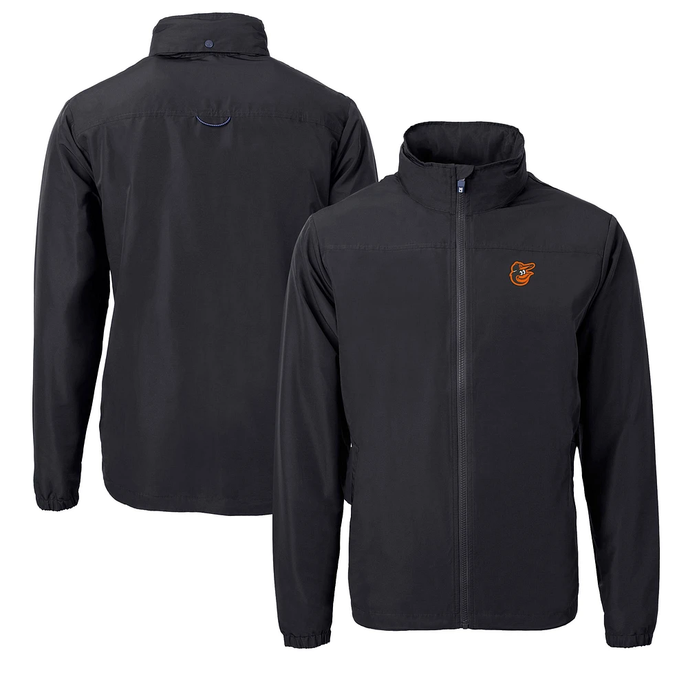 Men's Cutter & Buck Baltimore Orioles Charter Eco Recycled Full-Zip Jacket
