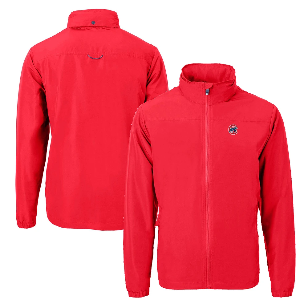 Men's Cutter & Buck Chicago Cubs Charter Eco Recycled Full-Zip Jacket