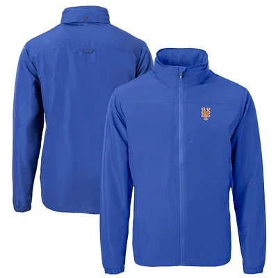 Men's Cutter & Buck Royal New York Mets Charter Eco Recycled Full-Zip Jacket
