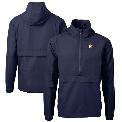Men's Cutter & Buck Navy Houston Astros Charter Eco Recycled Half-Zip Anorak Jacket