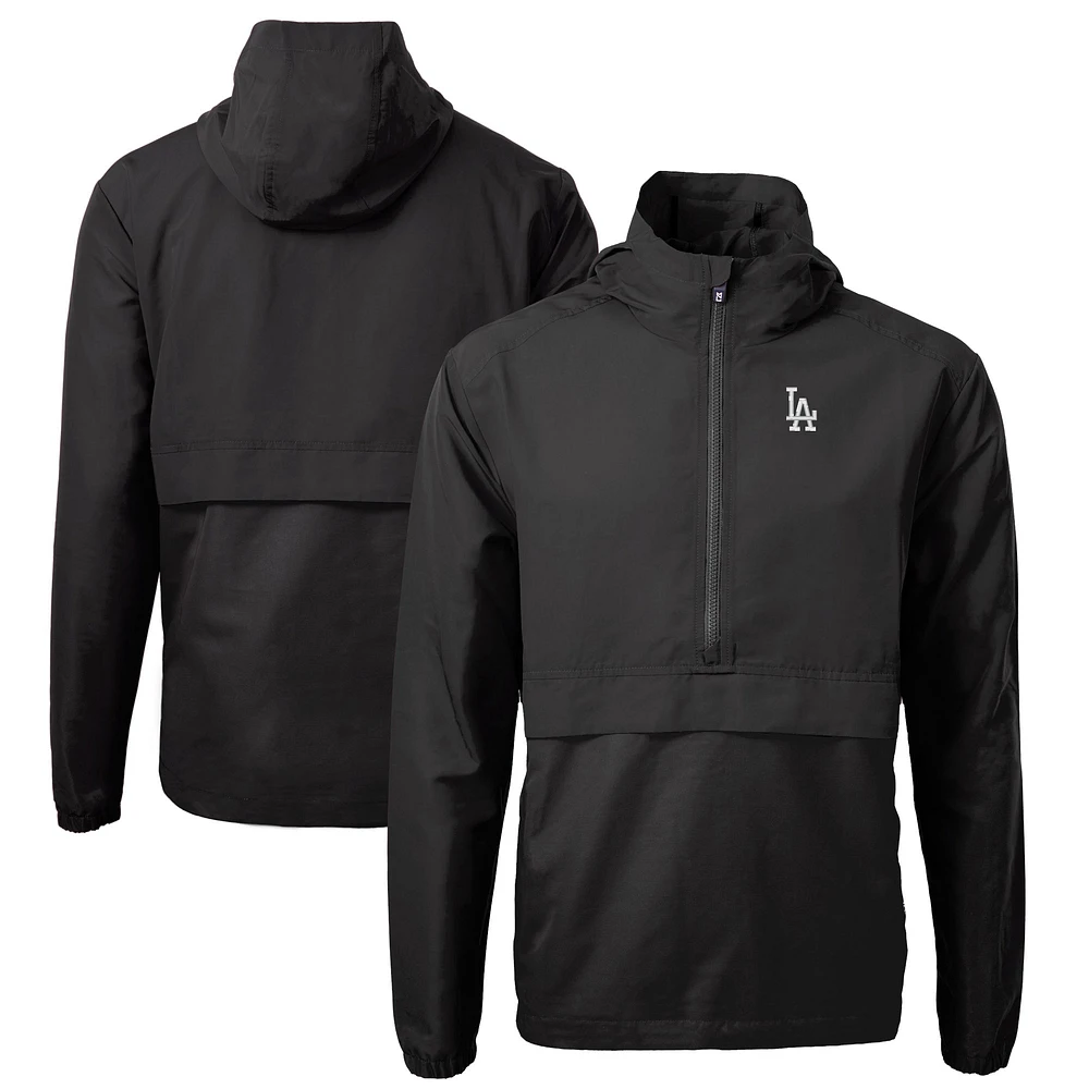 Men's Cutter & Buck Los Angeles Dodgers Charter Eco Recycled Half-Zip Anorak Jacket