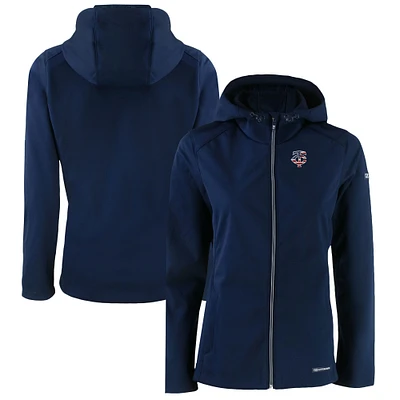 Women's Cutter & Buck Navy Minnesota Twins Evoke Eco Softshell Recycled Full-Zip Jacket