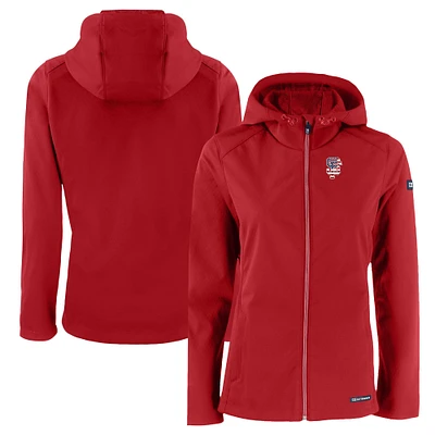 Women's Cutter & Buck Red San Francisco Giants Evoke Eco Softshell Recycled Full-Zip Jacket