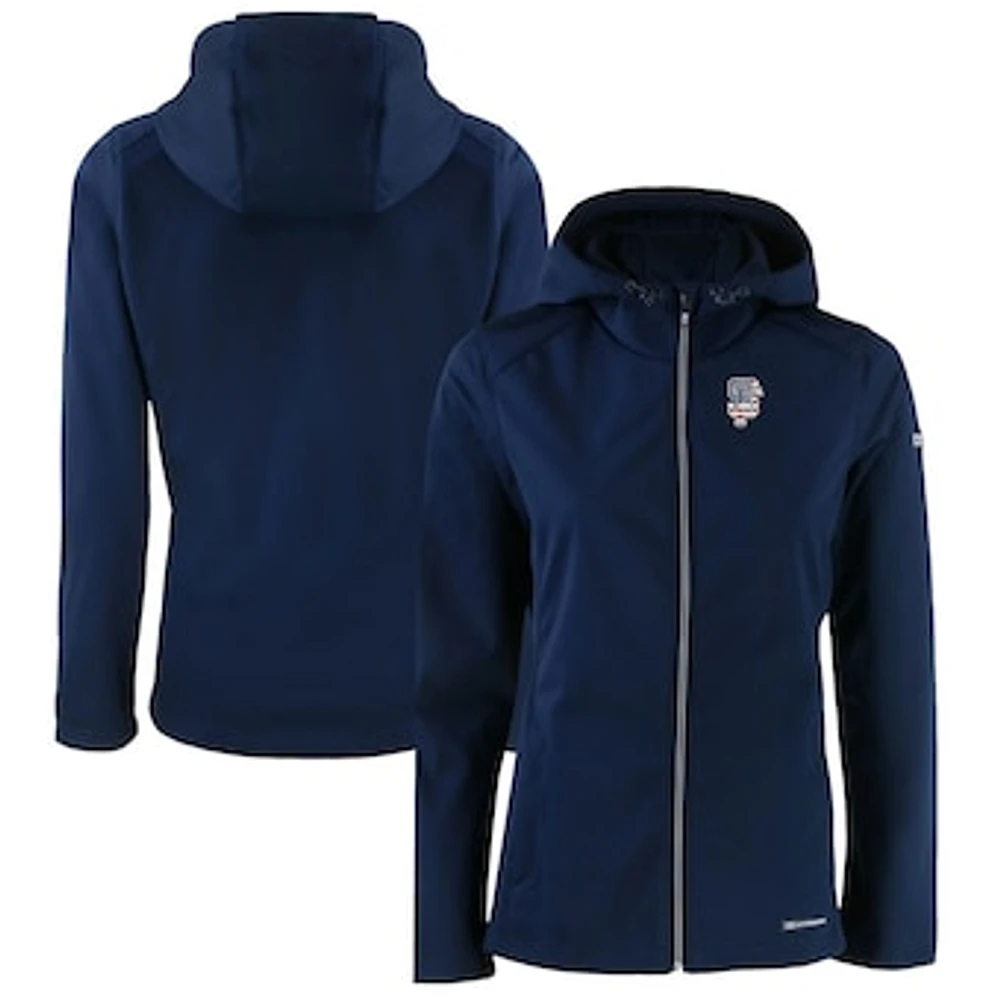 Women's Cutter & Buck Navy San Francisco Giants Evoke Eco Softshell Recycled Full-Zip Jacket