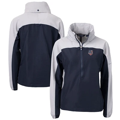 Women's Cutter & Buck Navy/Gray Minnesota Twins Charter Eco Recycled Anorak Jacket